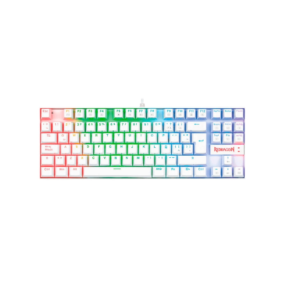 Teclado Redragon Kumara K552 RGB Blanco