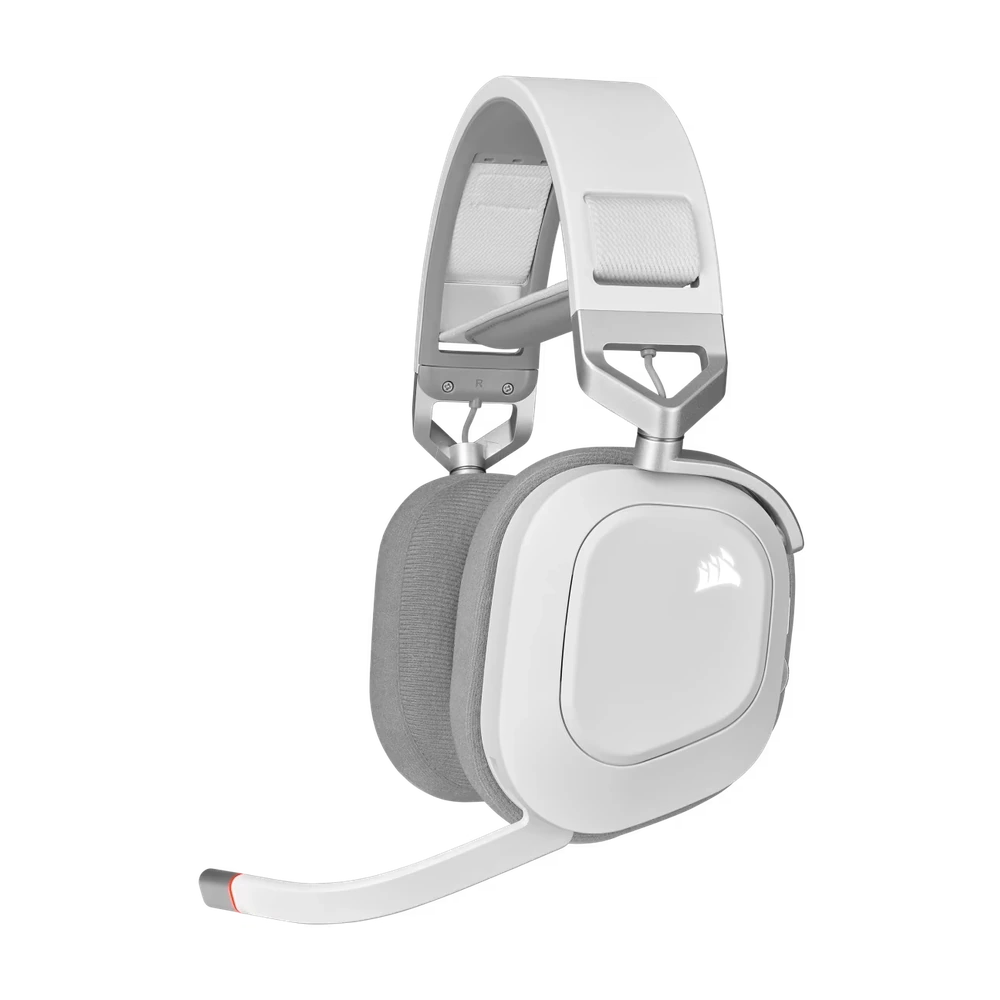 Auriculares Gaming Corsair HS80 RGB Wireless Con Audio Espacial - Blanco