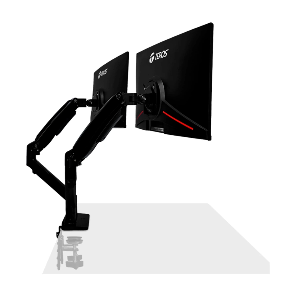 Soporte Doble Monitor Teros Te-7114 Brazo Articulado 22" A 32" 2