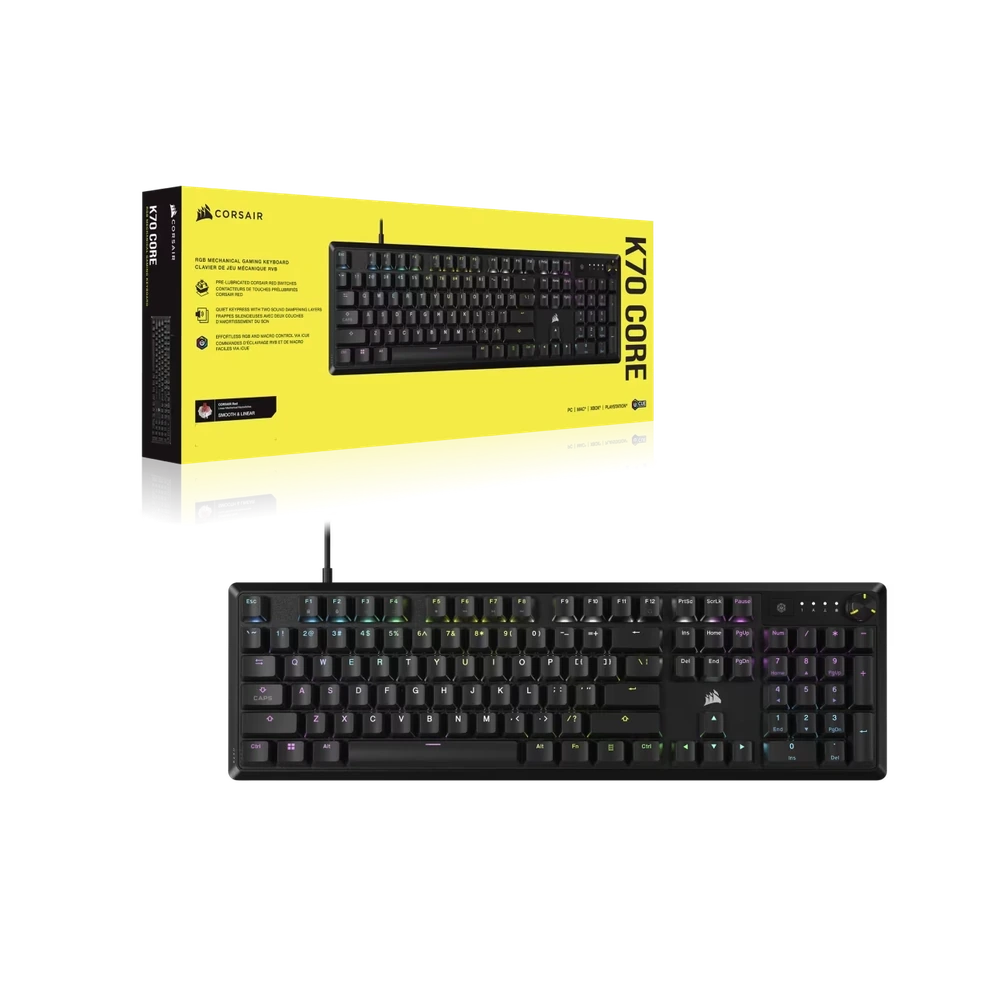 Teclado Gamer Mecanico Corsair K70 Core Rgb: Negro (en) 2