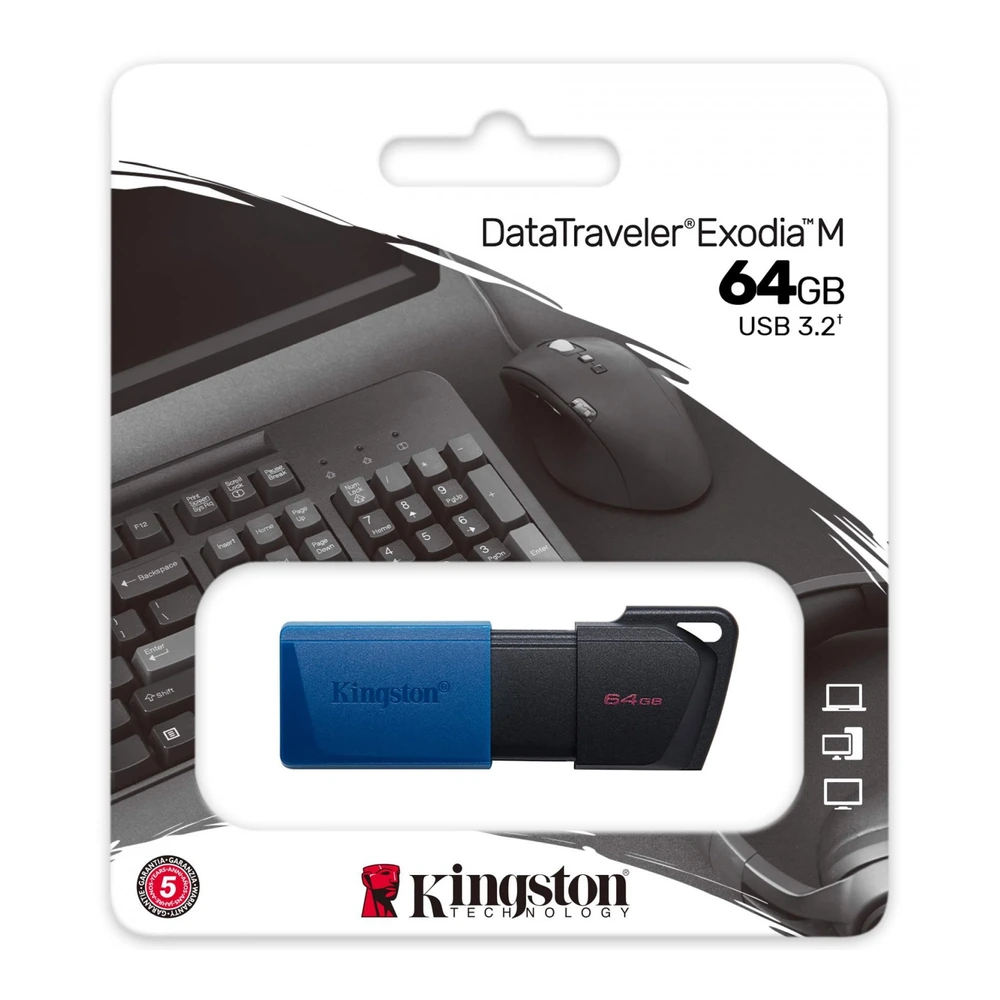Pen Drive Kingston Exodia M 64GB USB 3.2 Gen 1 Tipo A Negro - imagen 3