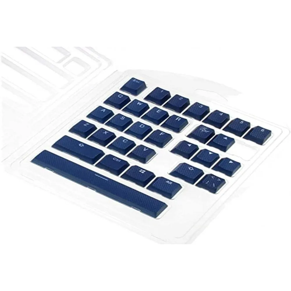 Ducky Rubber Keycap 31 Keys Rubber Seamless Double Shot Navy Blue Color
