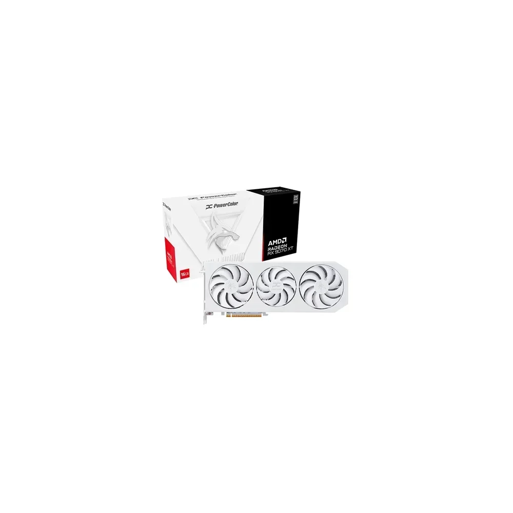 VGA Powercolor Hellhound Spectral White Amd Radeon RX 9070 Xt 16GB GDDR6