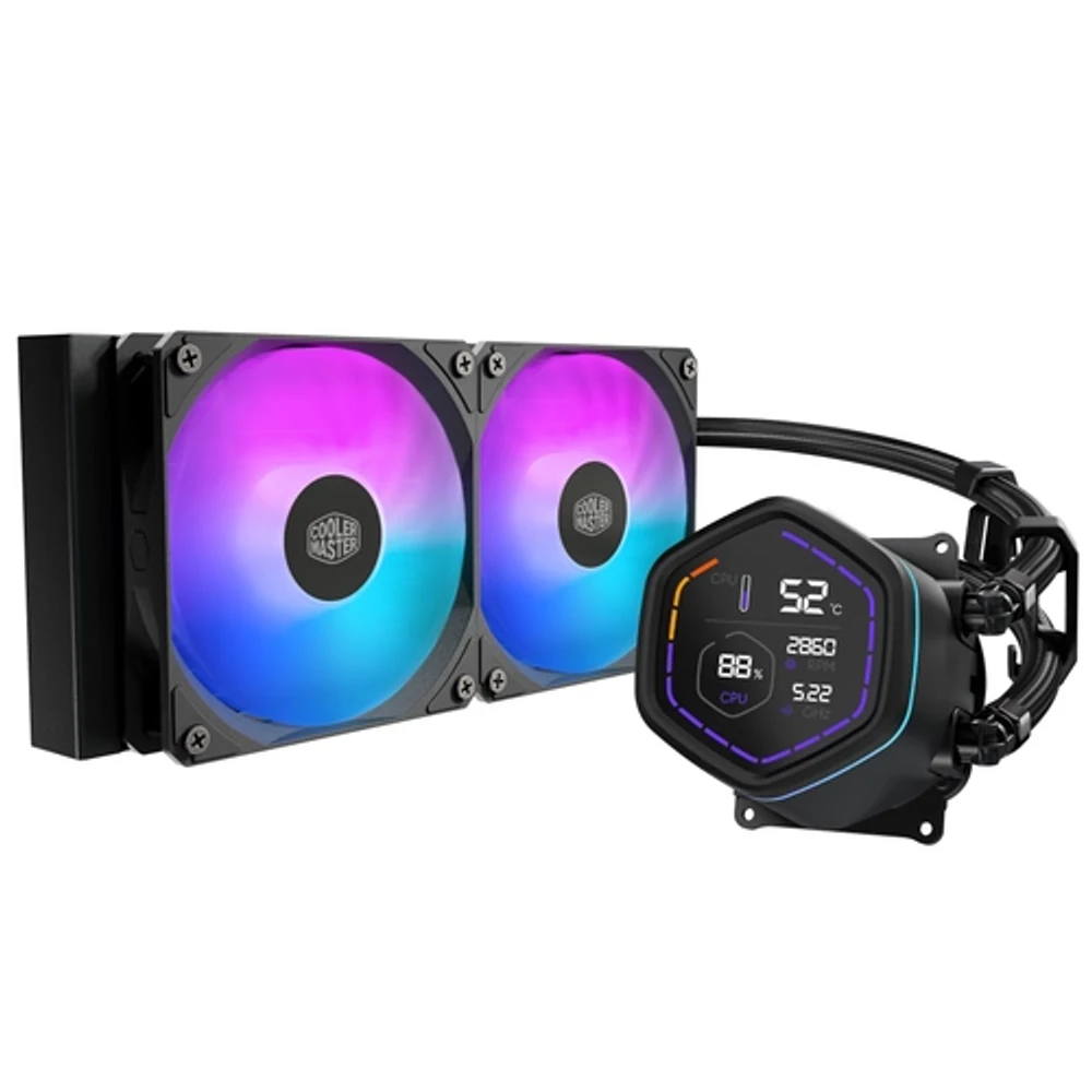 Water Cooler Cooler Master Masterliquid Core Nex Digital 240 ARGB Black