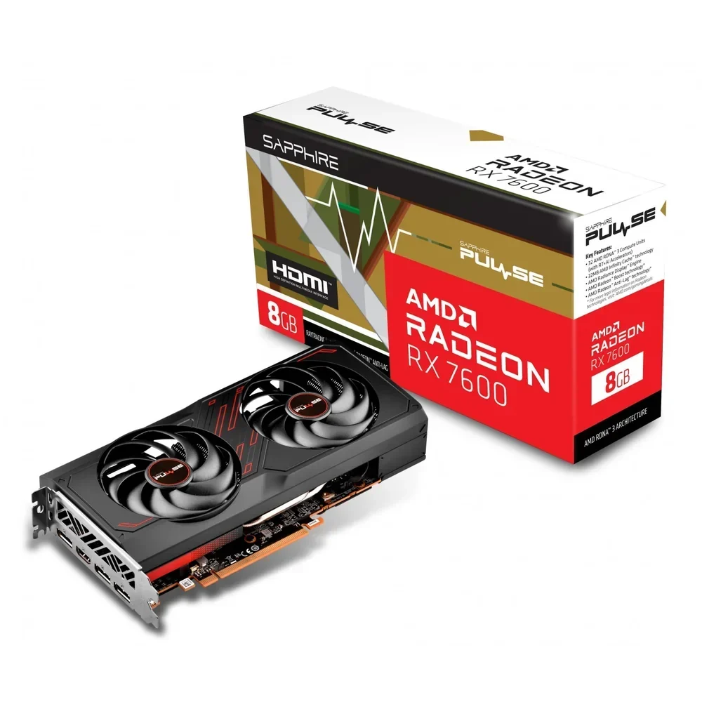 VGA Sapphire Pulse RX 7600 Oc 8GB 4