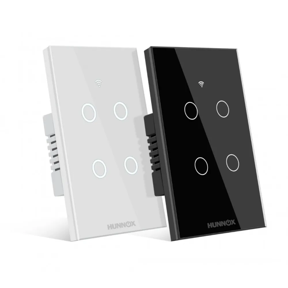Tecla Hunnox Smart Tactil 4 Canales Negro