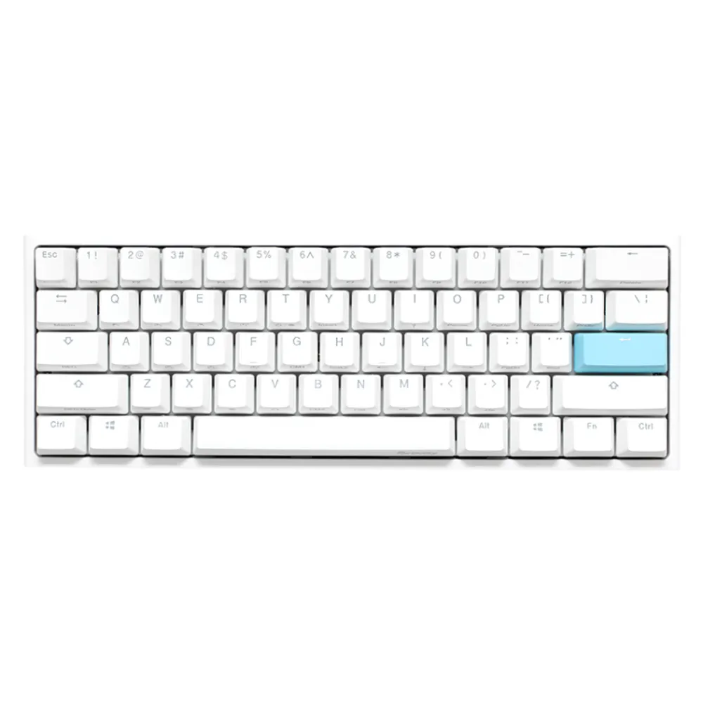 Teclado Gamer Ducky One 2 Mini RGB White RGB Kailh Box Silent Red Swicht Double-shot Pbt Mecanico