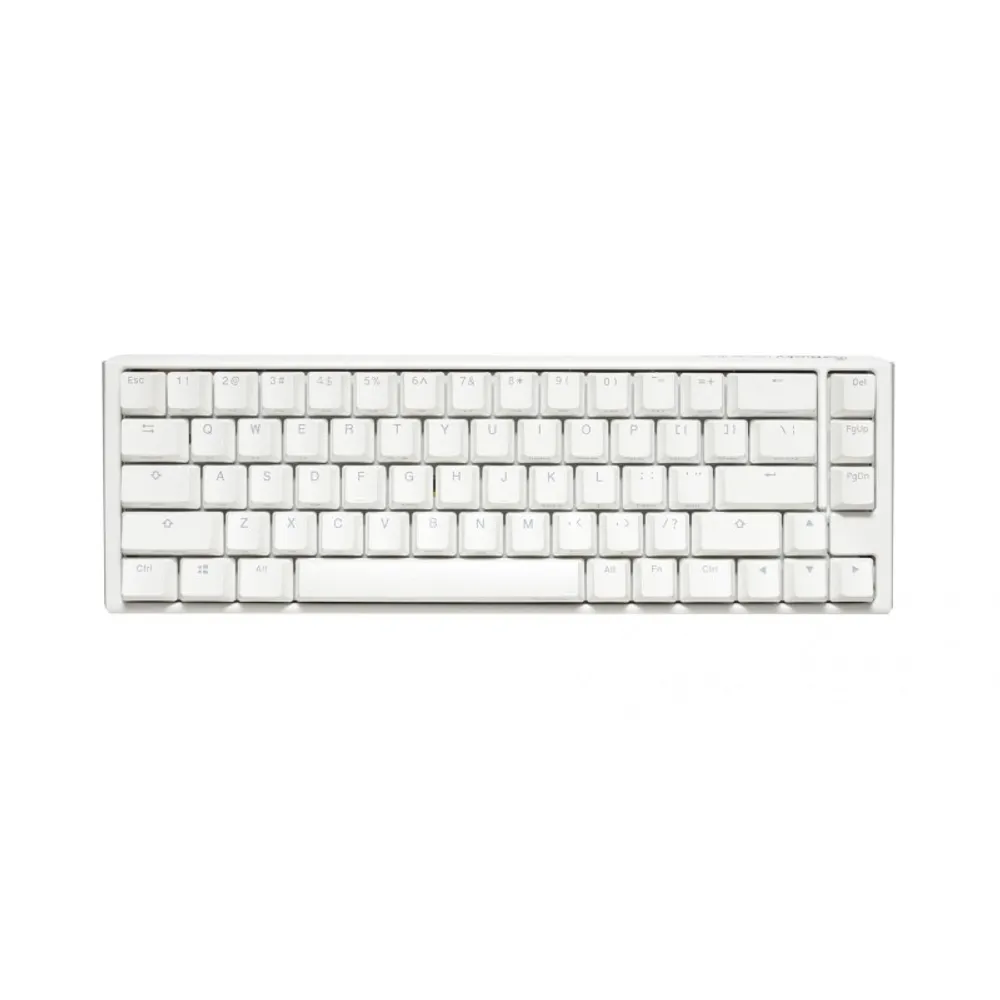 Teclado Mecanico Ducky One 3 Sf Teclas Blancas Interruptor Rojo Ingles Pbt Doble Disparo Sin Costuras Estuche Superior Blanco Estuche Inferior Blanco