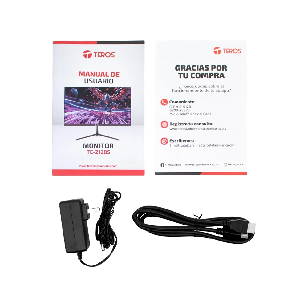 Monitor Teros Te-2128s 21.5" Plano Ips Fhd (1920 X 1080) 100HZ 1MS Ficha Usa - imagen 4