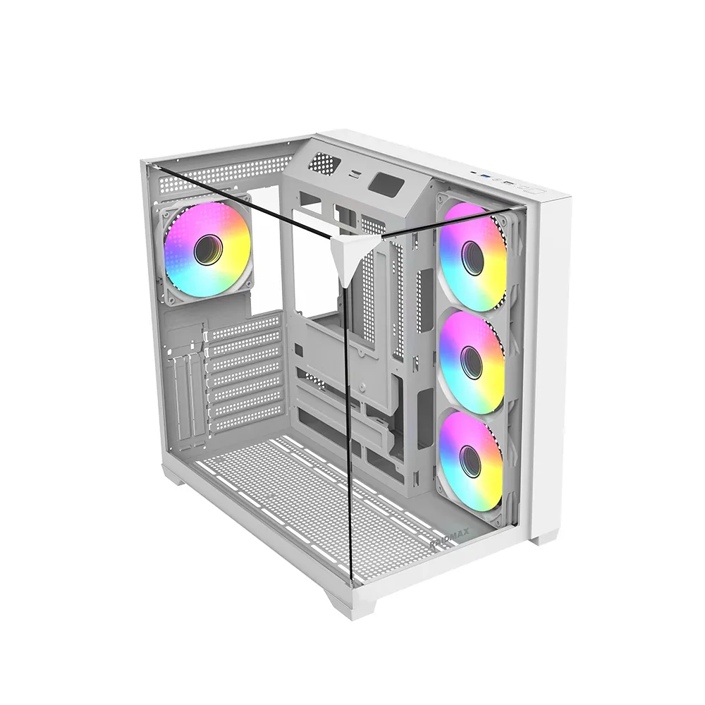 Gabinete Gamer Raidmax Infinita I620 White ATX Fishtank ARGB
