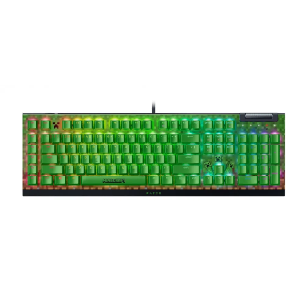 Teclado Gamer Razer Blackwidow V4 X Minecraft Edition Green-switch Us-en