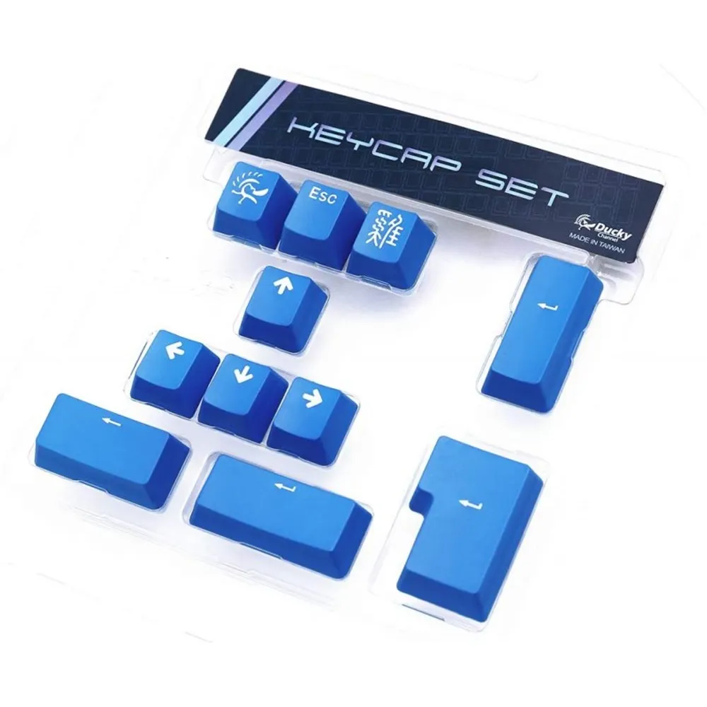 Set 11 Teclas Ducky Blue Pbt Double Shot Keycap