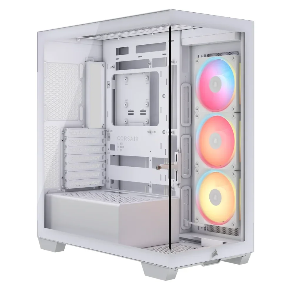 Gabinete Corsair 3500X Lx-r RGB ICUE Link Mid Tower Blanco