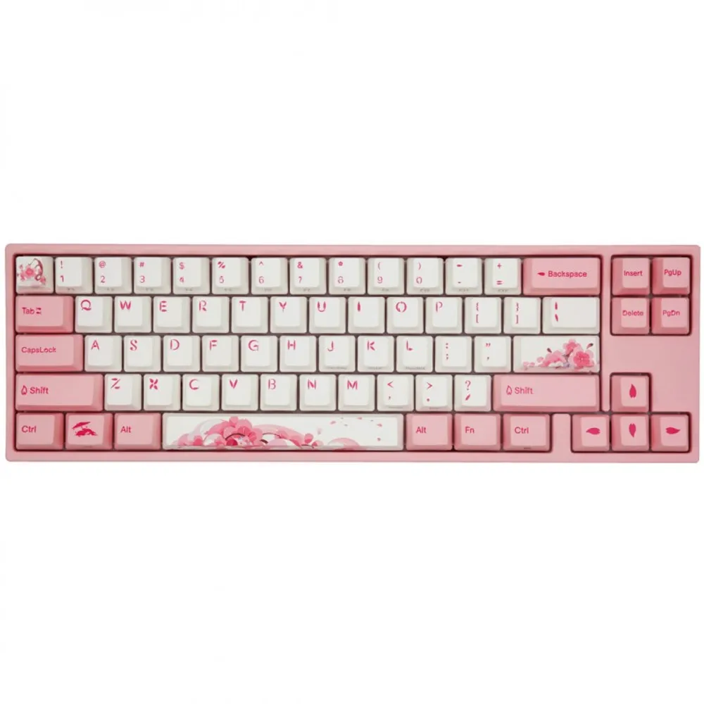 Teclado Mecanico Ducky Miya Pro Sakura V2 Switch Varmilo Ec Rose V2 English Pbt Iluminacion LED Blanco