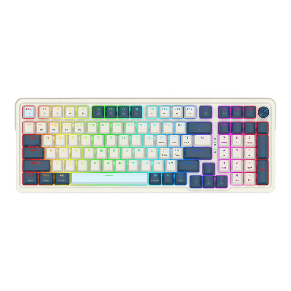 Teclado Redragon Eisa Pro K686 Blanco - Azul