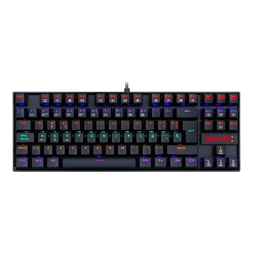 Teclado Redragon Kumara 2 K552 Rainbow Negro