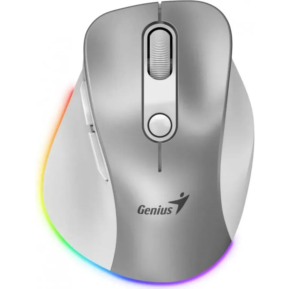 Mouse Wireless Mini Genius Ergo 9000S Pro Recargable Pearl/white