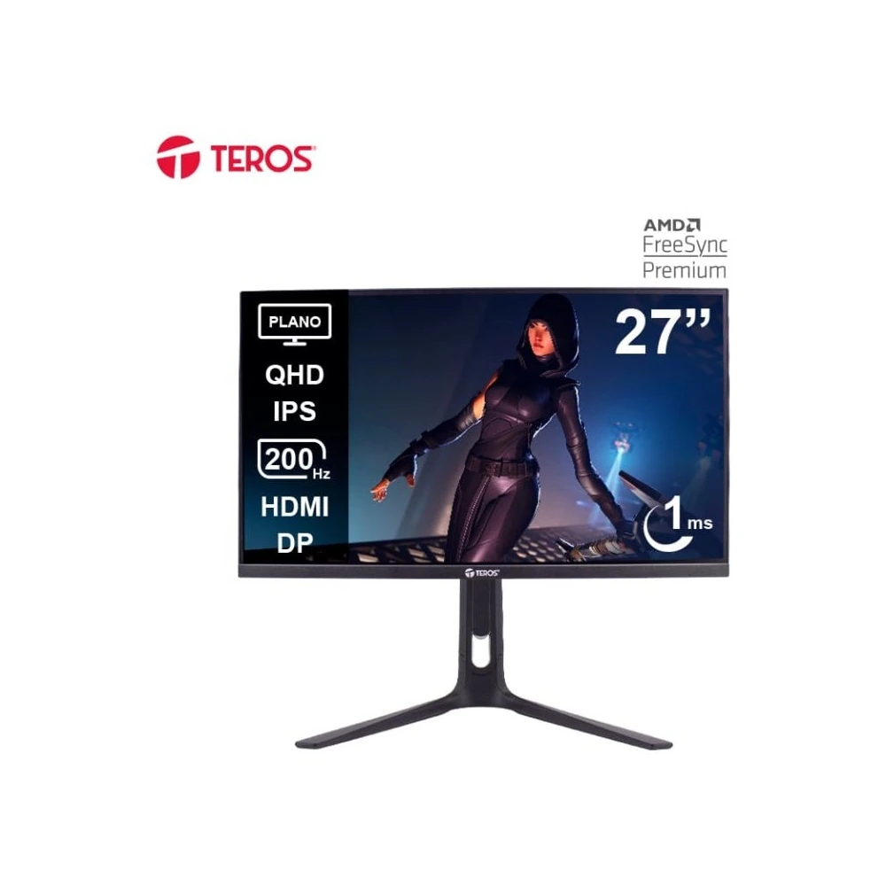 Monitor Teros Te-2754g Gaming 27" Plano Ips Qhd (2560x1440) 200HZ 1MS