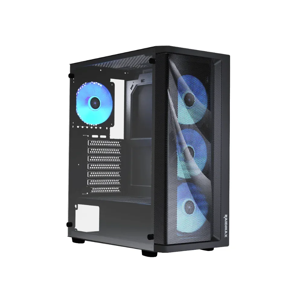 Gabinete Gamer Raidmax Meshian X922 Black ATX Tg ARGB