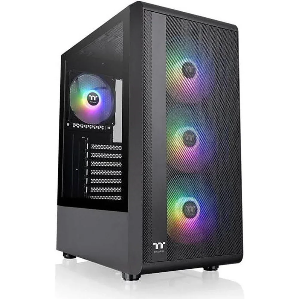 Gabinete Thermaltake S200 Plus Tg ARGB Black Tempered Glass
