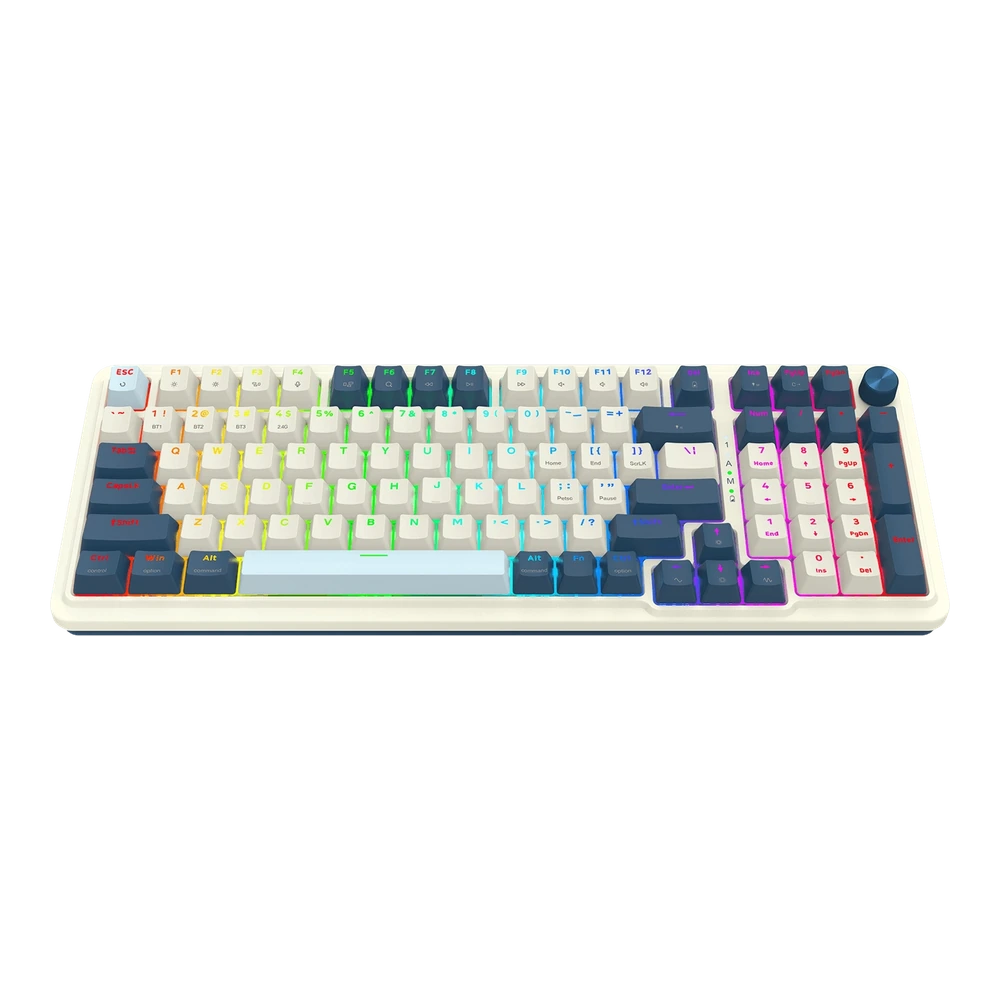 Teclado Redragon Eisa Pro K686 Blanco - Azul 2