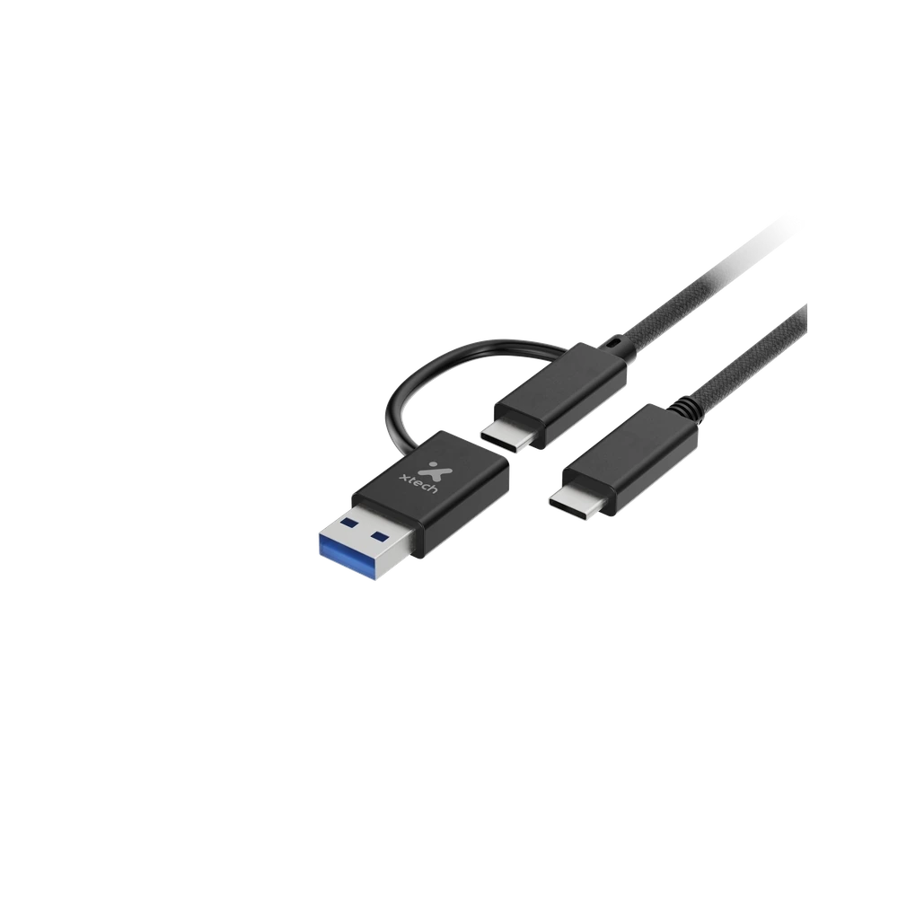 Adaptador Xtech, 2 En 1, Usb-c A Usb-c Con Dongle