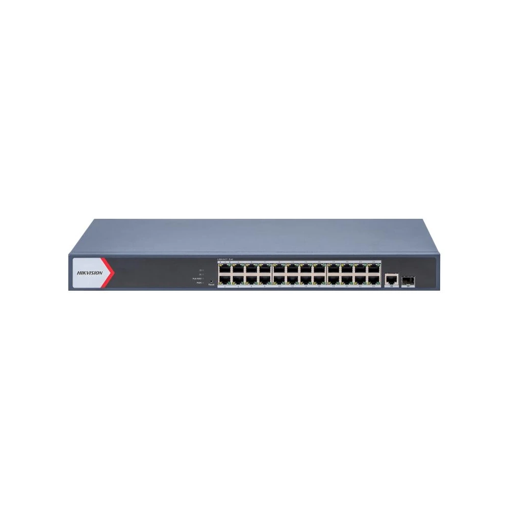 Switch Hikvision 24 Puertos Gig Poe 1 RJ45 1 Opt