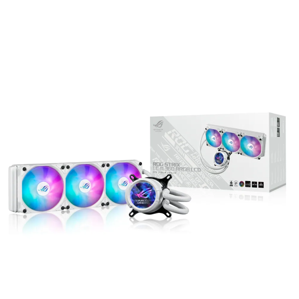 Water Cooler Asus ROG Strix Lc III 360 ARGB LCD Wh 8