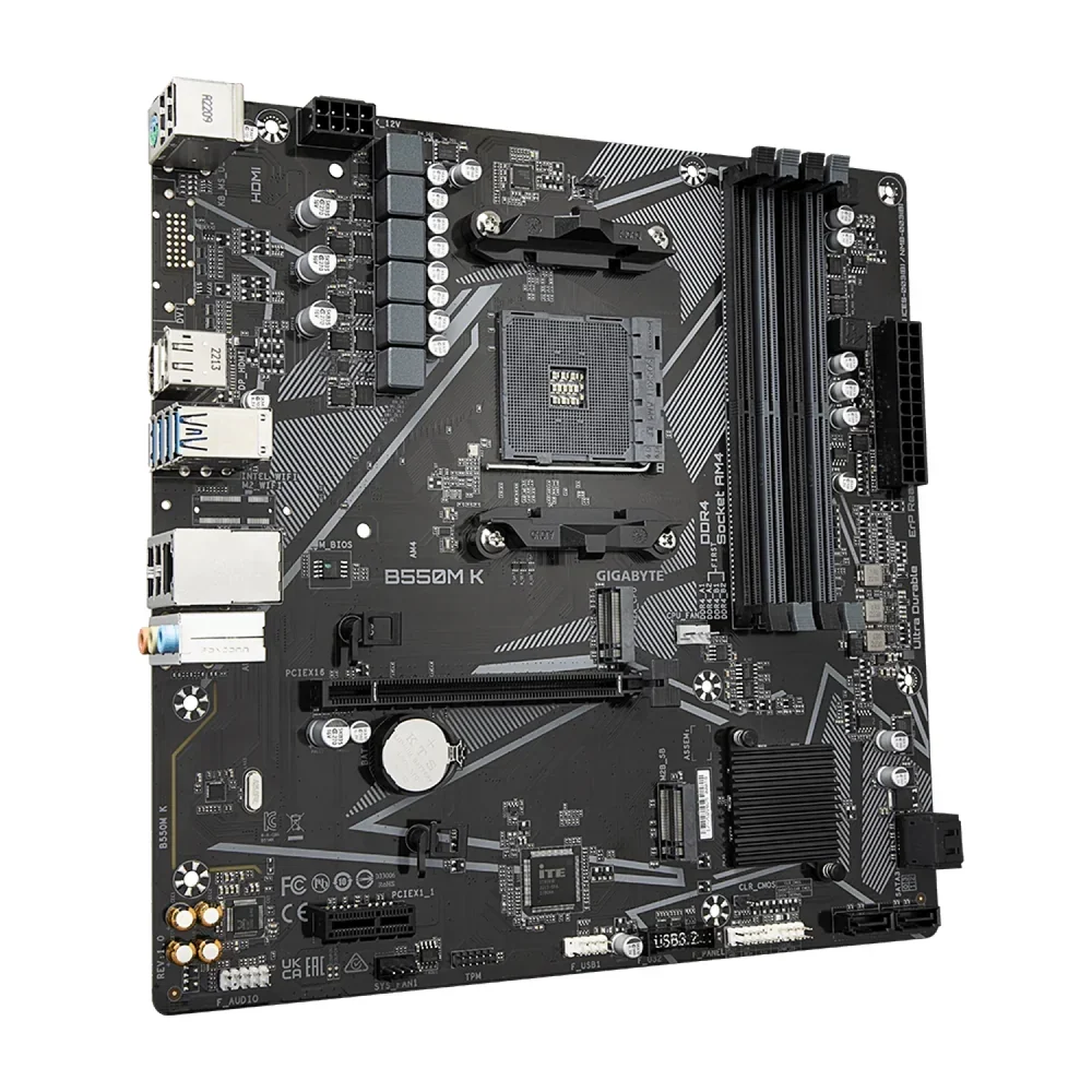 Motherboard Gigabyte B550M K AM4 DDR4 - imagen 2