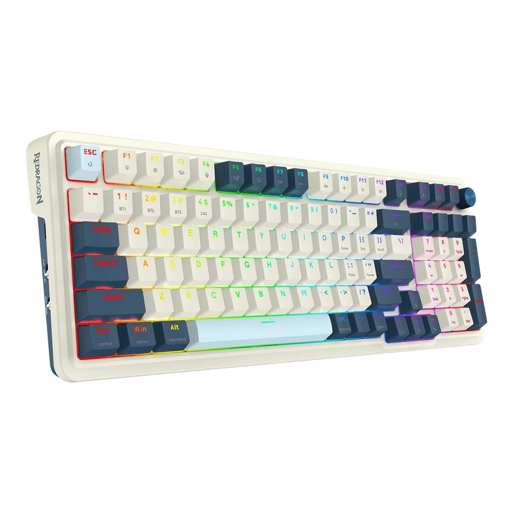 Teclado Redragon Eisa Pro K686 Blanco - Azul 3
