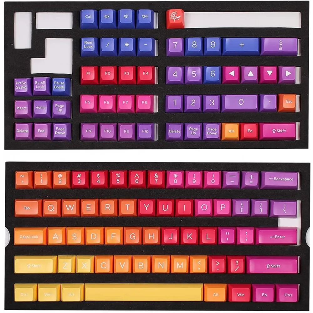 Ducky Keycap Set Afterglow Sa Us Abs Seamless Double Shot