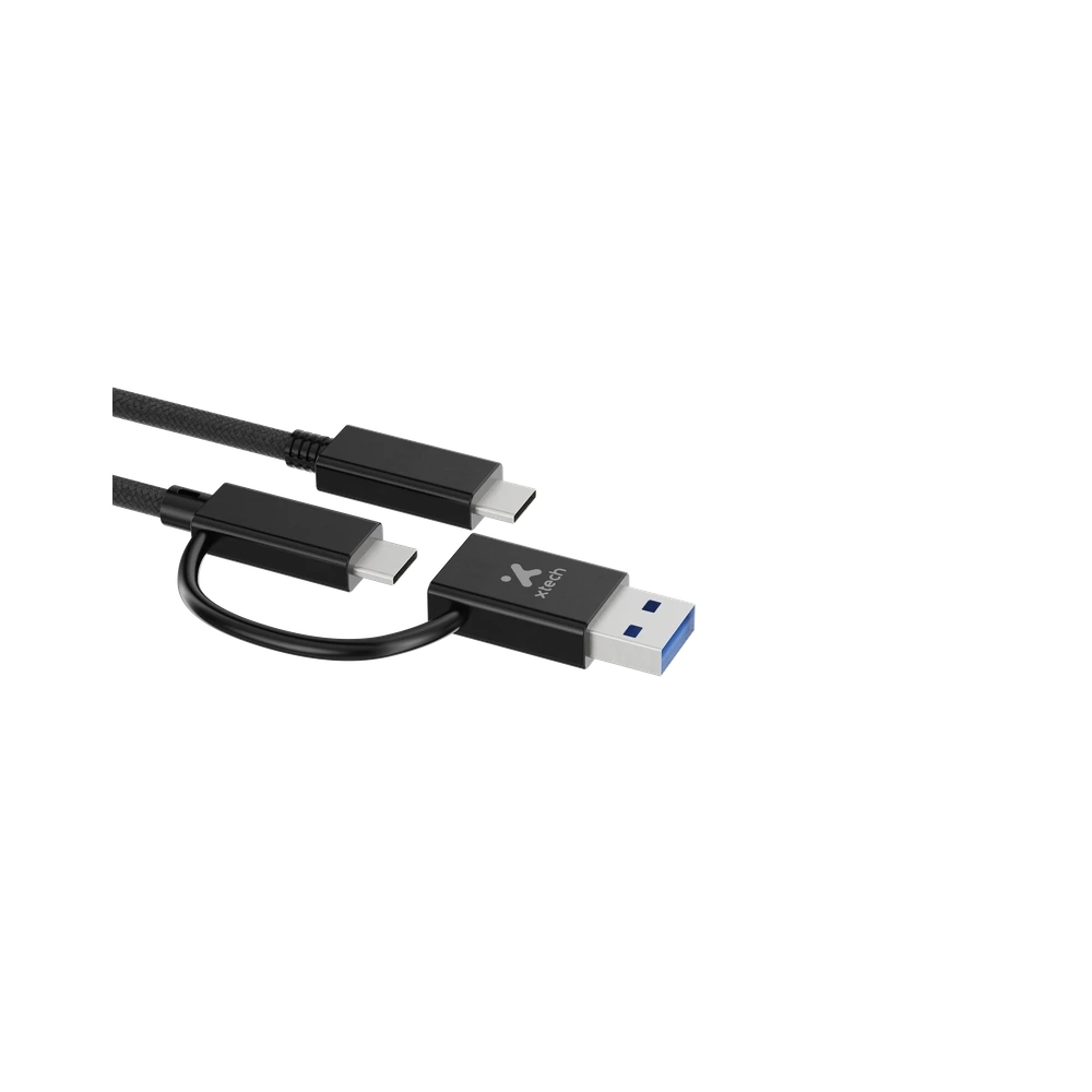 Adaptador Xtech, 2 En 1, Usb-c A Usb-c Con Dongle 2