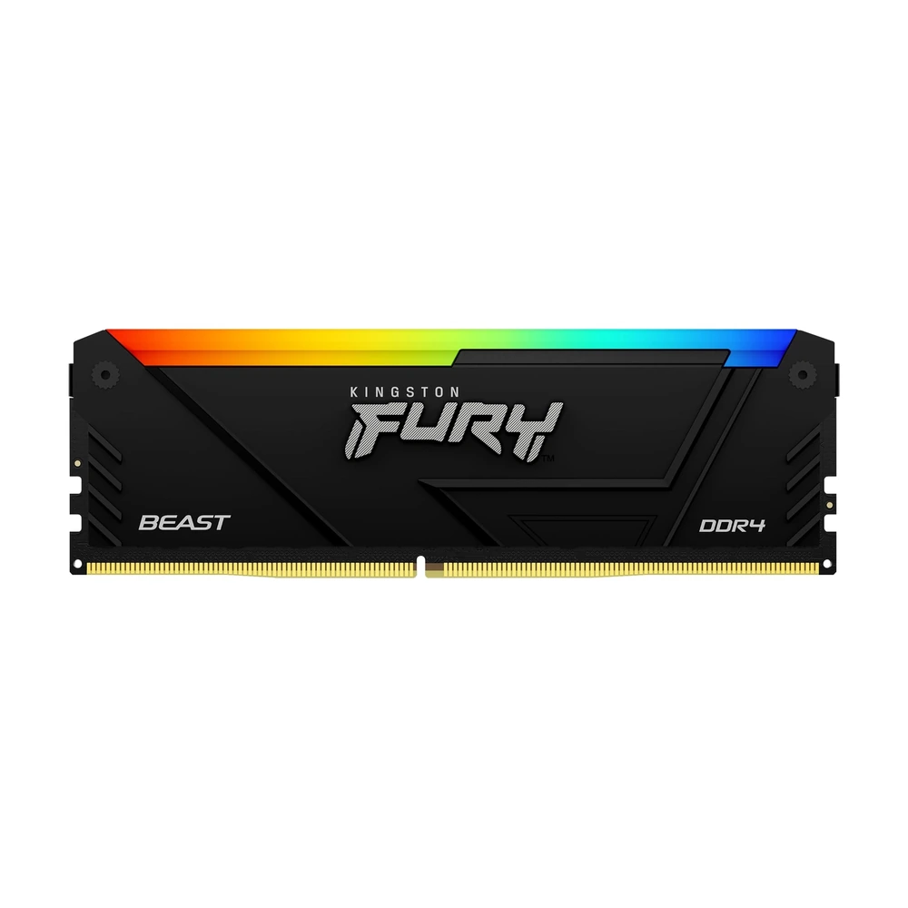 Memoria Ram Udimm Kingston Fury Beast 16GB DDR4 3200 Mhz CL16 1.35v Single Negro RGB