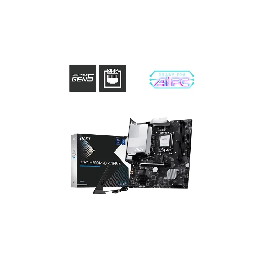Mother Msi Pro H810M-B WIFI6E Lga 1851 DDR5
