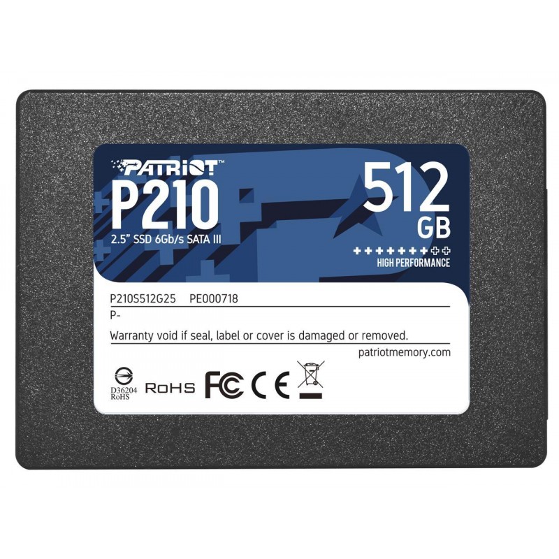 Disco Ssd Patriot P210 Solid 512GB SATA3 PE000718