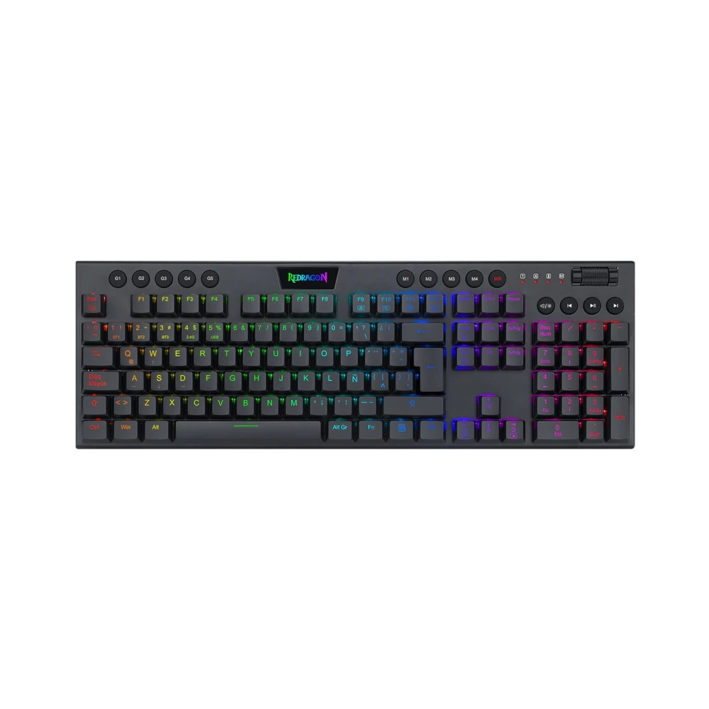 Teclado Redragon Horus RGB K619 Negro