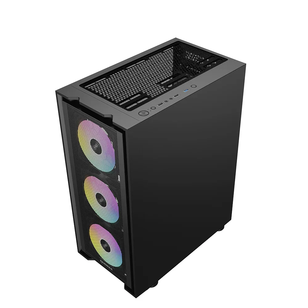 Gabinete Gamer Raidmax Vector V216 Black ATX Tg RGB 3