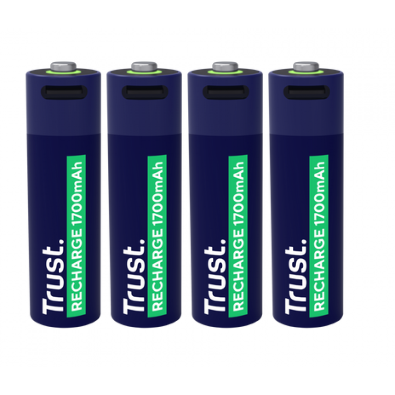 Pilas Aa Recargables Usb-c Trust X4
