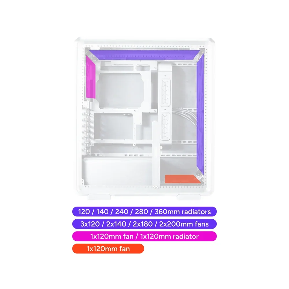 Gabinete Cooler Master Masterframe 500 Mesh Black ARGB 6