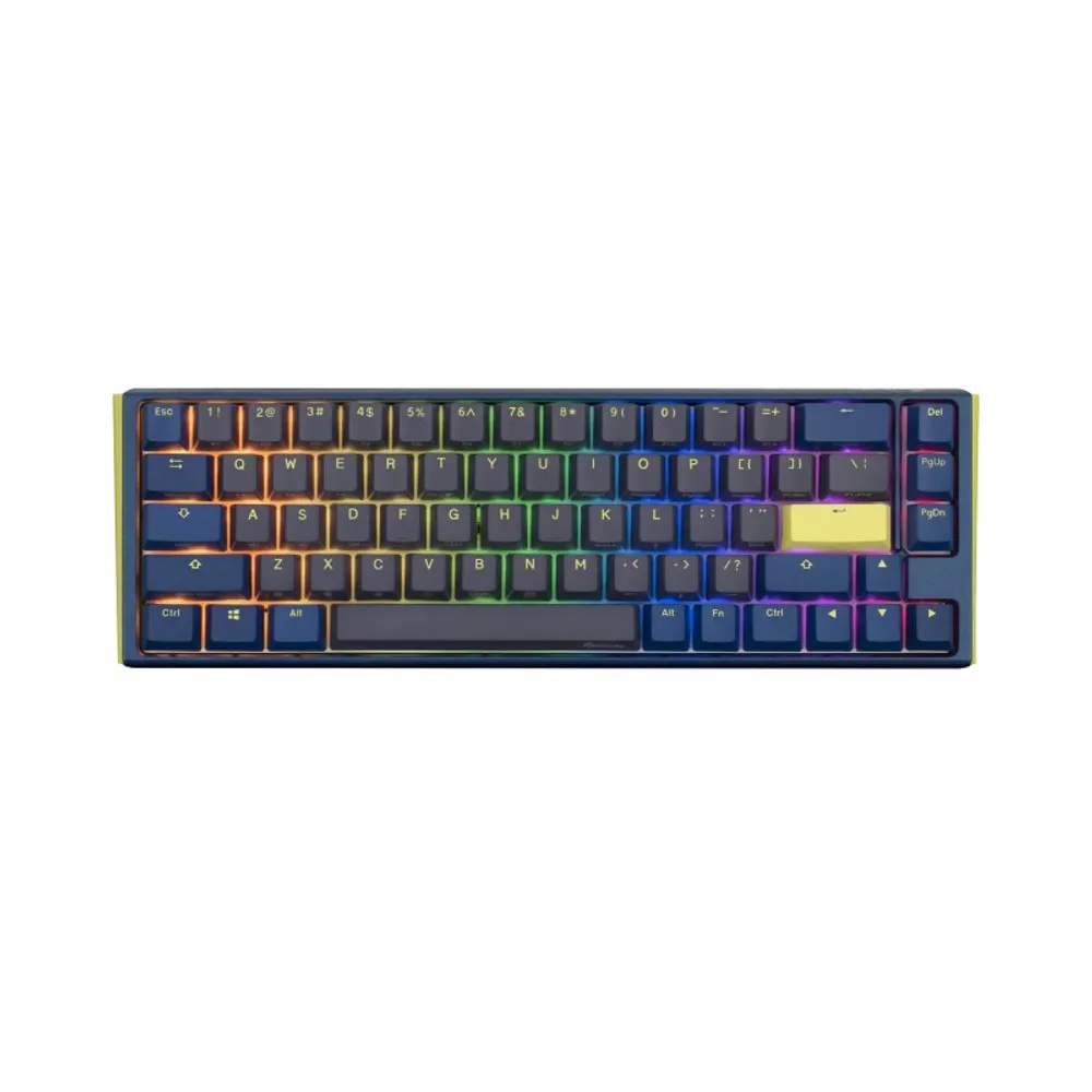 Teclado Mecanico Ducky One 3 Daybreak Sf Teclas Azulesinterruptor Rojo Silencioso Ingles Pbt Doble Disparo Sin Costuras Estuche Superior Azul Estuche