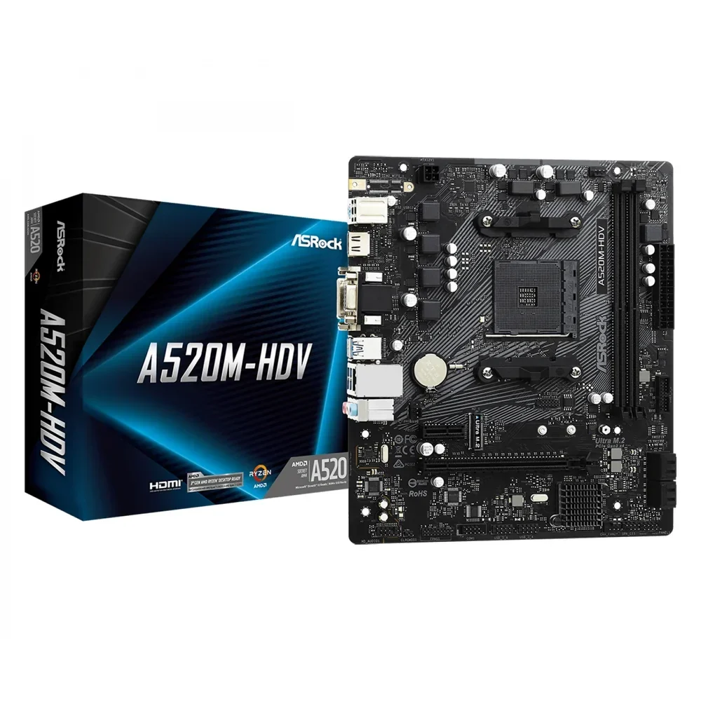 Mother Asrock (am4) A520M-HDV 3