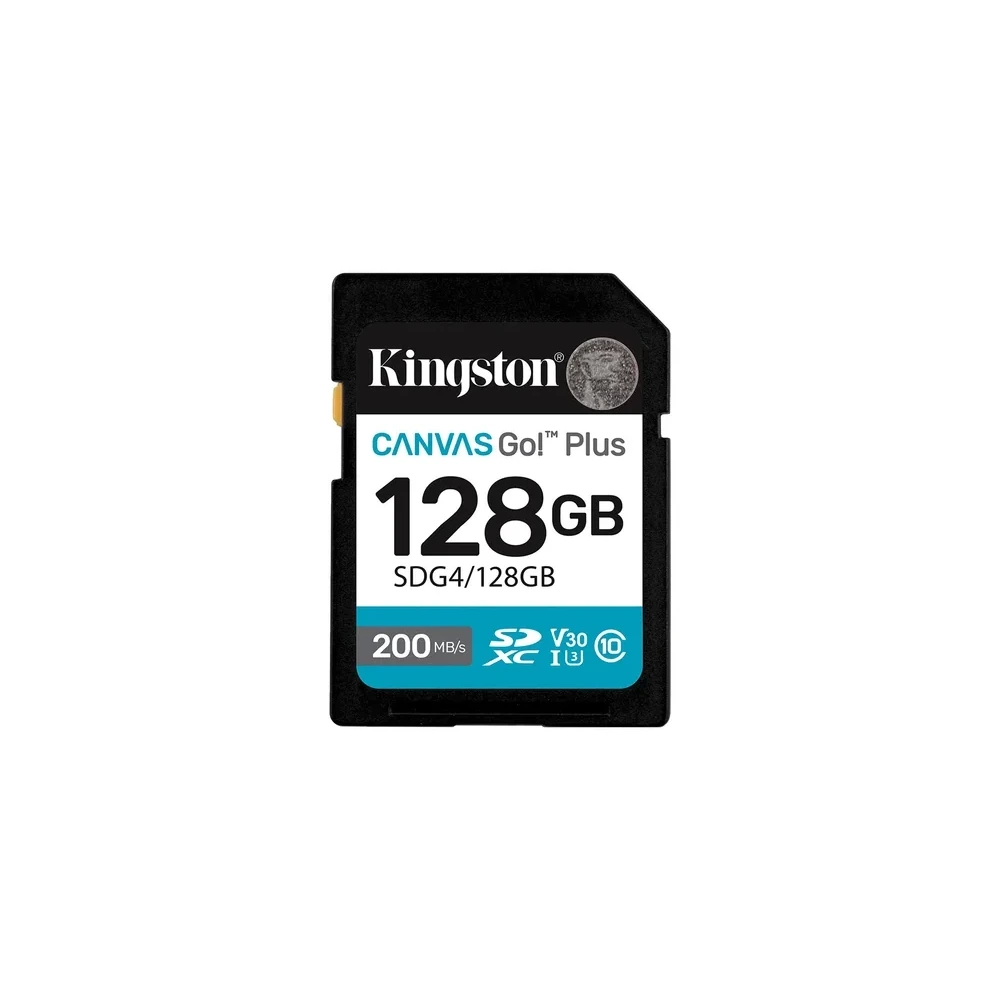 Tarjeta De Memoria Kingston Canvas Go Plus Sdxc 128GB GEN4 C10 Uhs-i U3 V30 200mb/s
