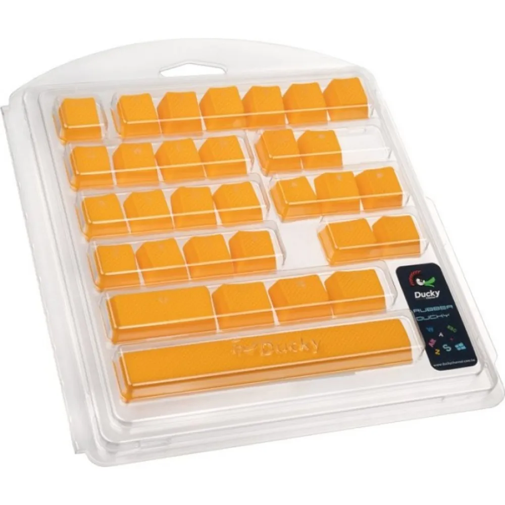 Set 31 Teclas Ducky Goma Traslucidas Amarillo Yellow