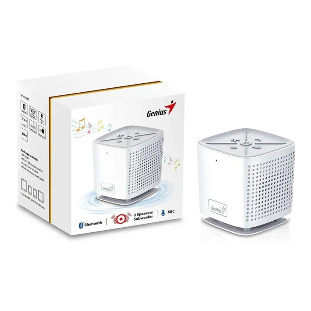 Parlante Portatil Bluetooth Genius Sp-925bt White