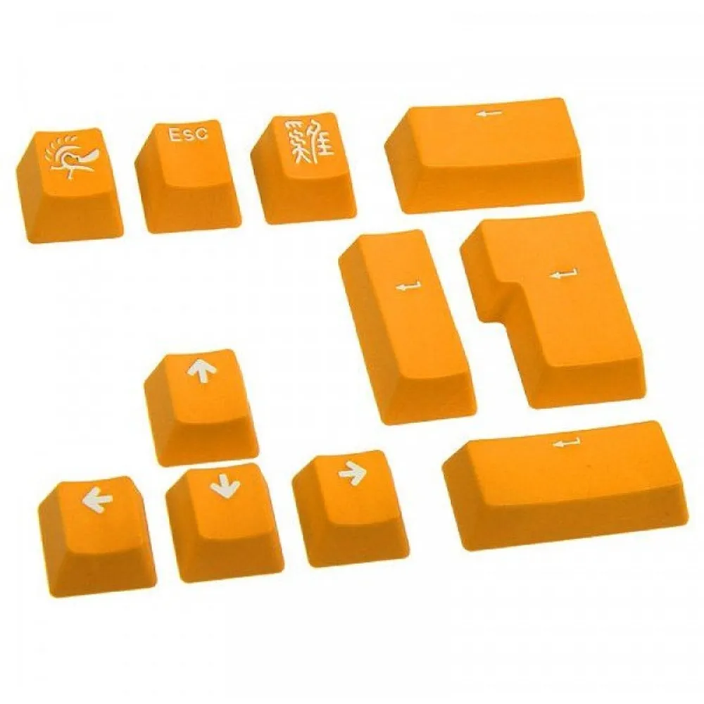 Set 11 Teclas Ducky Yellow Pbt Calidad Extrema Double-shot Keycap