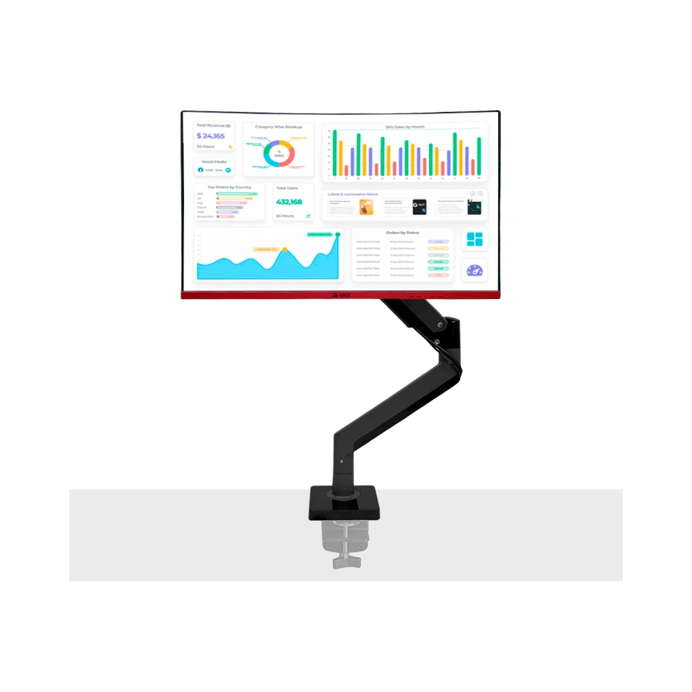 Soporte Monitor Teros Te-7113 Brazo Articulado 22" A 35"